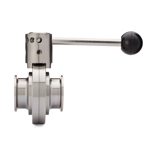Tri-Clamp Butterfly Valve Side View