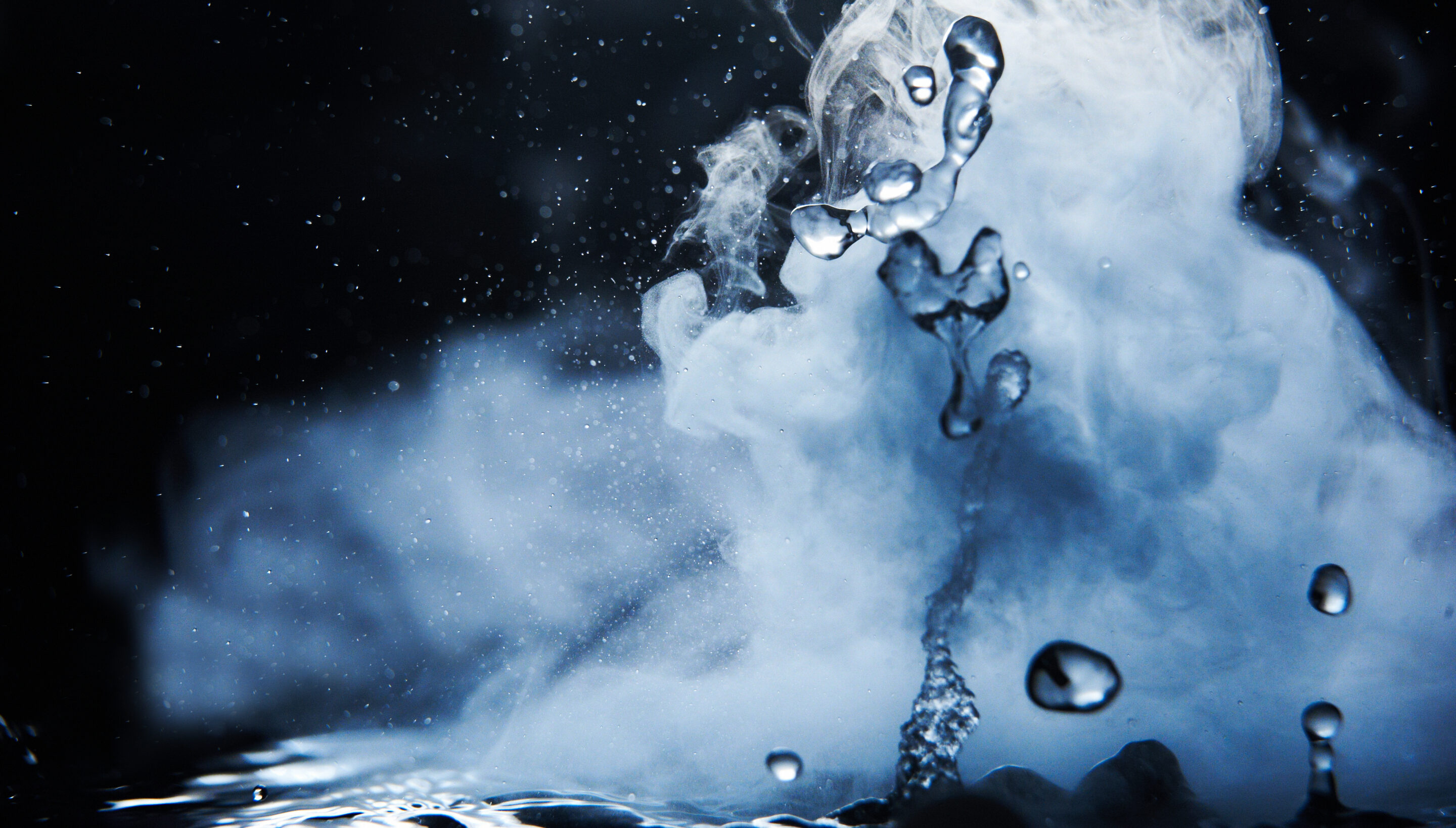 Boiling,Water,Splash,With,Steam,On,Black,Background,Closeup Washdown Station Steam Clean