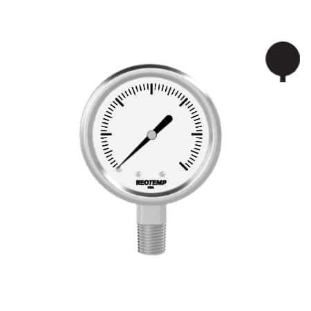 Reotemp® Stainless Steel Industrial Fillable Gauge with 2.5" Dial (PM25C) - Image 3